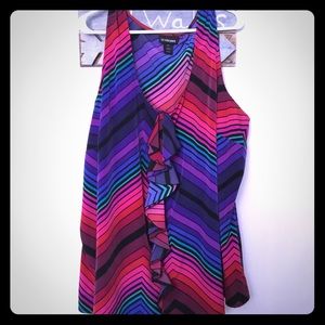 Chevron Colorful Sleeveless Top