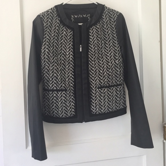 Leather and Tweed Jacket