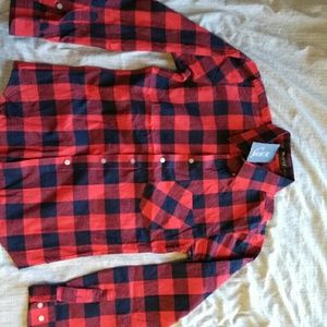 Red and Black button up