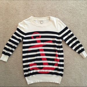 J crew half sleeve length sweater Small