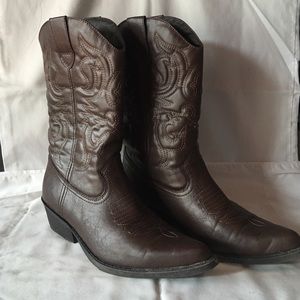 Rampage - Chocolate brown cowgirl boots