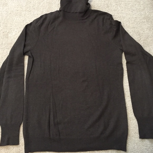 Brown silk/cashmere blend turtleneck sweater
