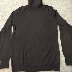 Brown silk/cashmere blend turtleneck sweater