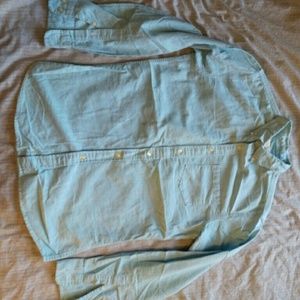 Blue cotton button down