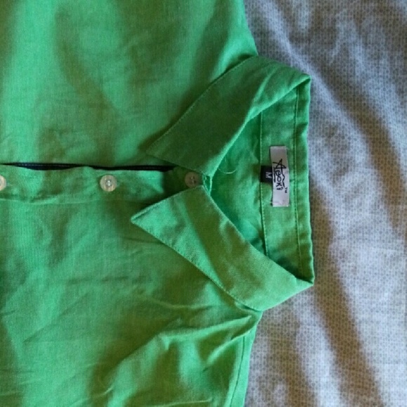 Green button down - Picture 2 of 2