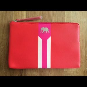 Stella & Dot Capri Pouch-Pink/Elephant