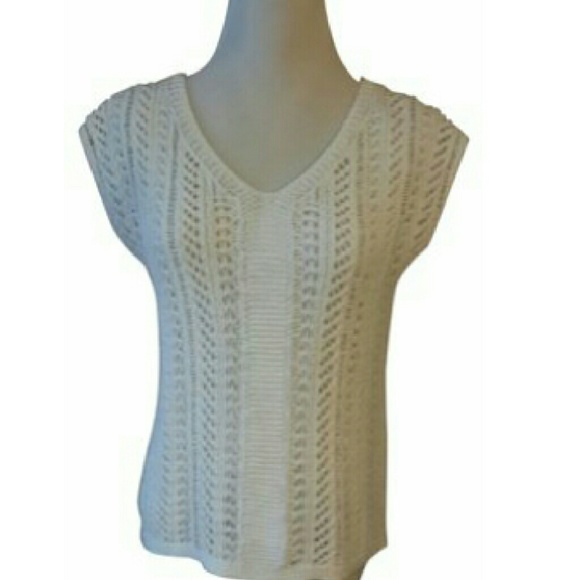 NWT white summer sleeveless sweater - Picture 1 of 3