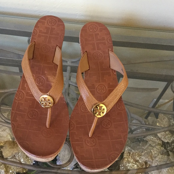 Brand New Tory Burch Cork Wedge Slip-ons