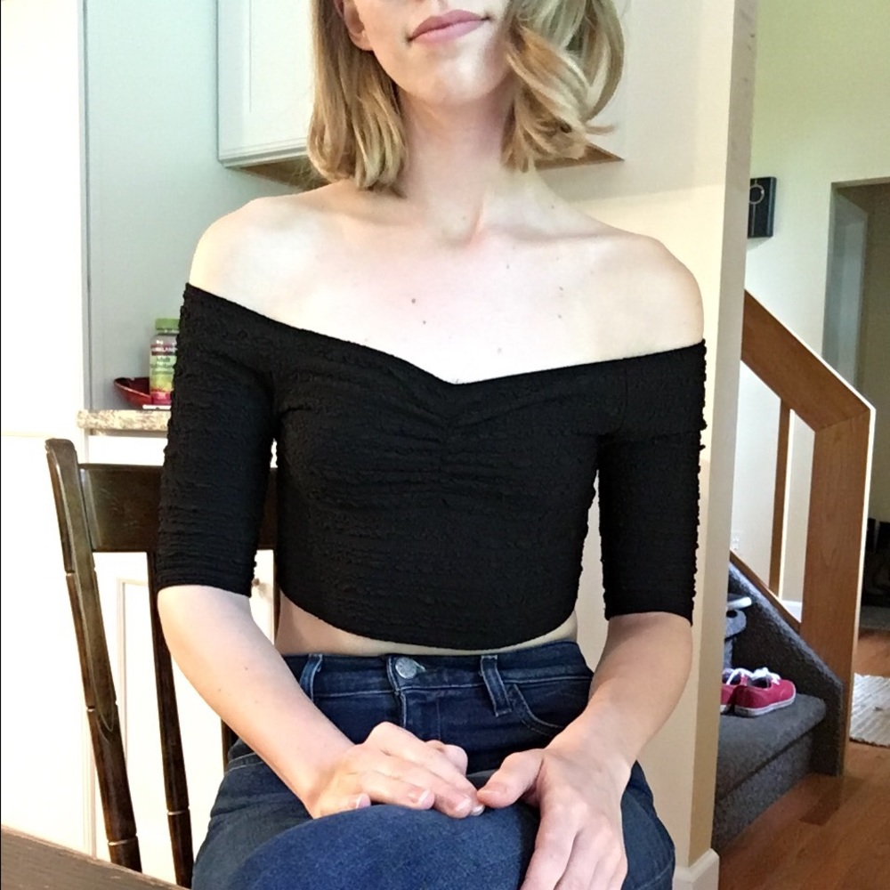 Nasty Gal Off-the-shoulder crop top