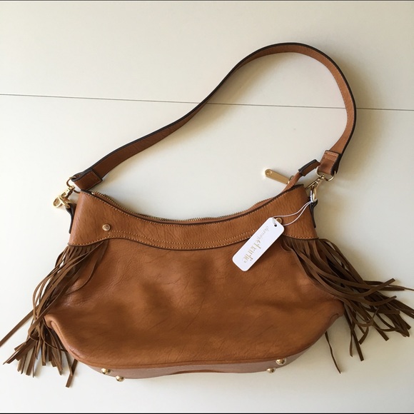 Fringe brown purse