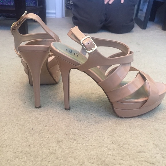 Nude Patent Platform Heel