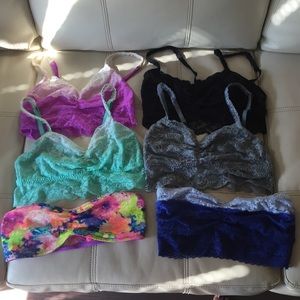 PINK Lace Bralettes in many colors
