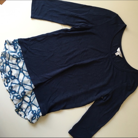 Navy layered top