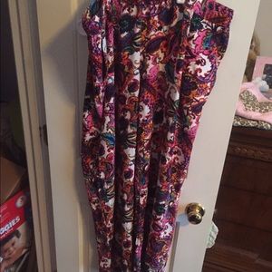Plus size paisley palazzo pants