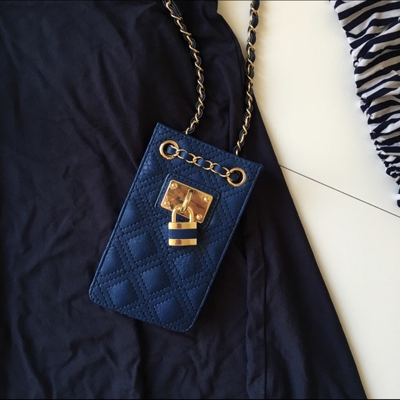 Navy crossbody pouch