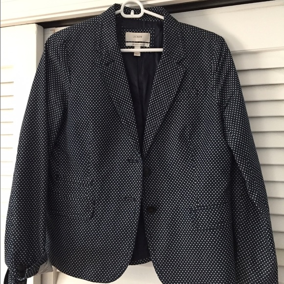 J. Crew Schoolboy Polka Dot Blazer