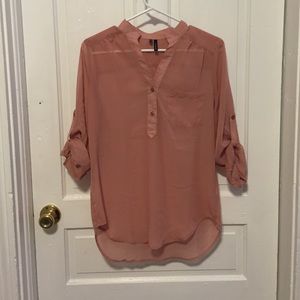 Blush chiffon top