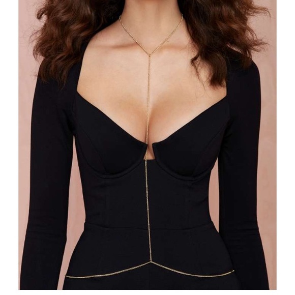 Nasty Gal Jewelry - Gold glimmer body chain