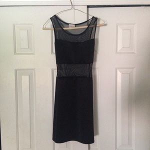 Mesh cut out body con