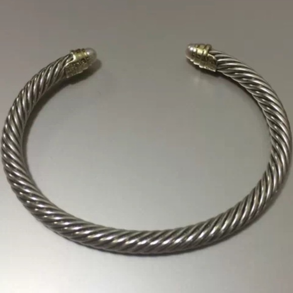 David Yurman Pearl Cable Cuff Bracelet - Picture 2 of 2