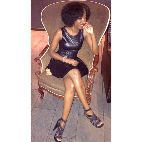 Faux Leather mini dress