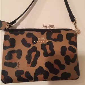 Coach animal print wristlet