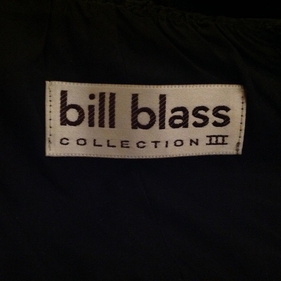 🎉 HP Bill Blass Vintage Black Satin and Lace Gown - Picture 5 of 5