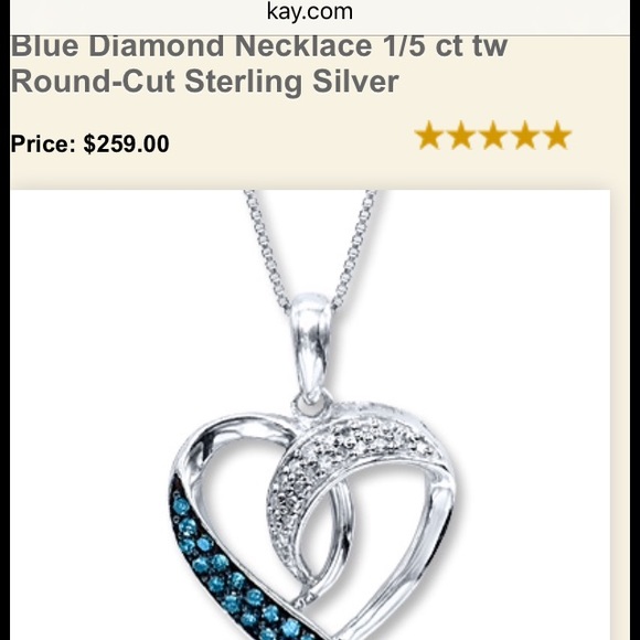 Dimond blue necklace