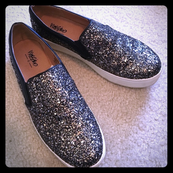 glitter flatforms