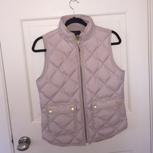 J.Crew Pail blush pink Quilted down vest