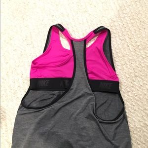 Nike top with built in sports bra