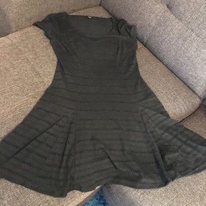 Guess black eyelet fit and flare dress