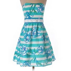 Lilly Pulitzer tossing the line blue dress
