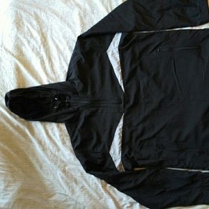 Black rain jacket