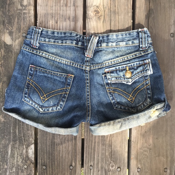 Denim Jean Short, Distressed Beach Shorts size 25. - Picture 2 of 2