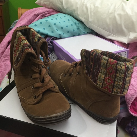 Indian print high tops