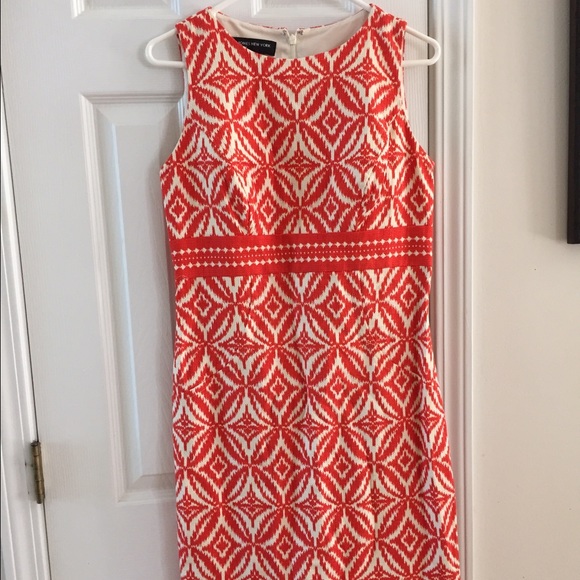Orange and White Jones New York Dress