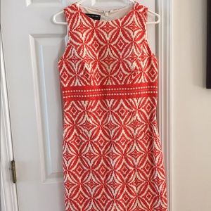Orange and White Jones New York Dress