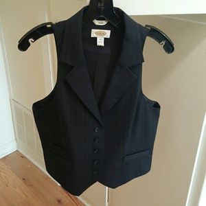 Navy Talbots Vest With purple pinstripes