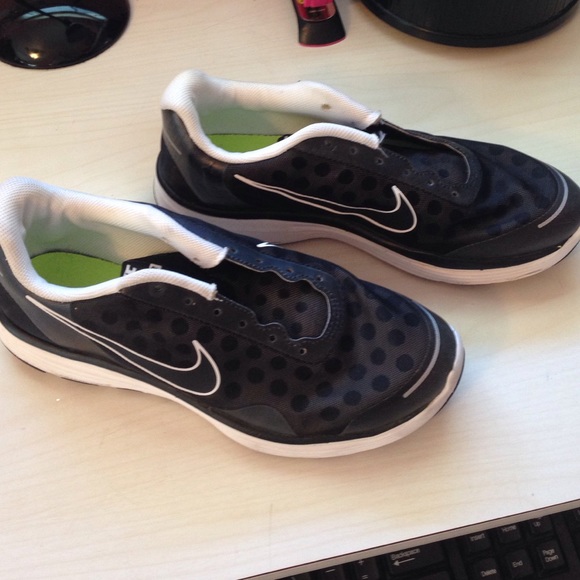 Nike sneakers black polka for women's size 6.5