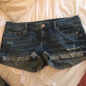 AE denim shorts