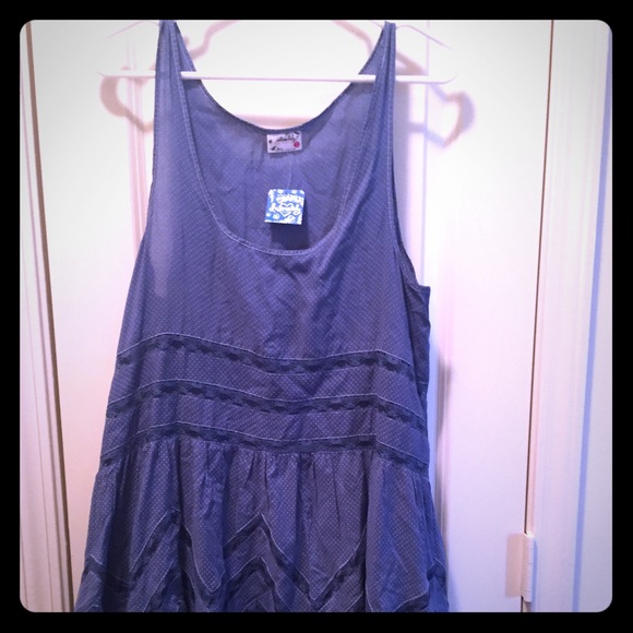 Blue Free People Trapeze top or dress