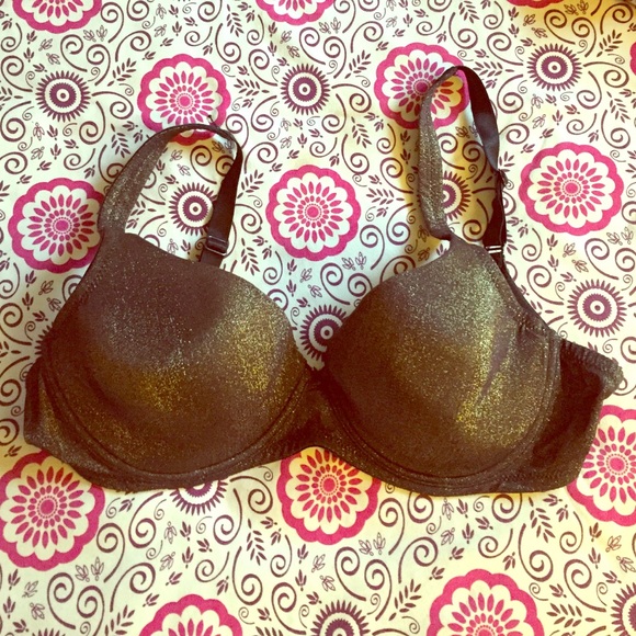 VS gold/black bra 36C DONATED