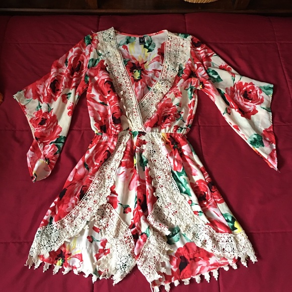 Floral print romper
