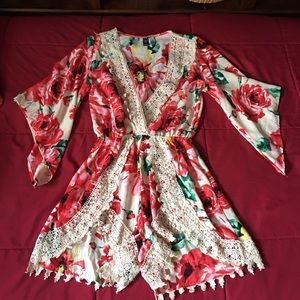 Floral print romper
