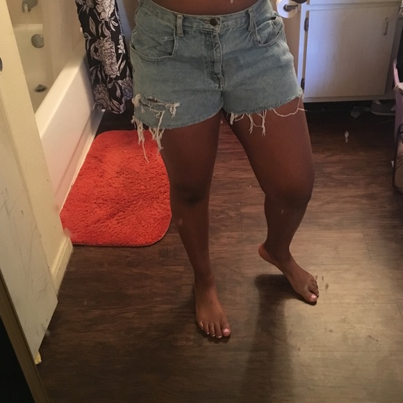 Frayed Denim Shorts
