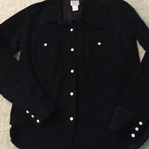 Cordoroy snap front top