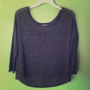 Black and silver top