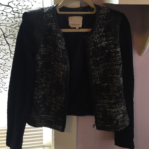 Rebecca Taylor Black and Gray Blazer