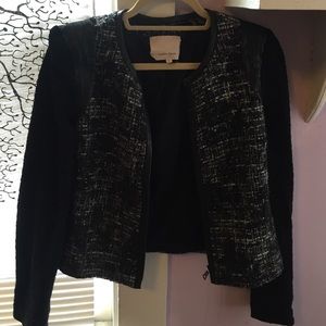 Rebecca Taylor Black and Gray Blazer